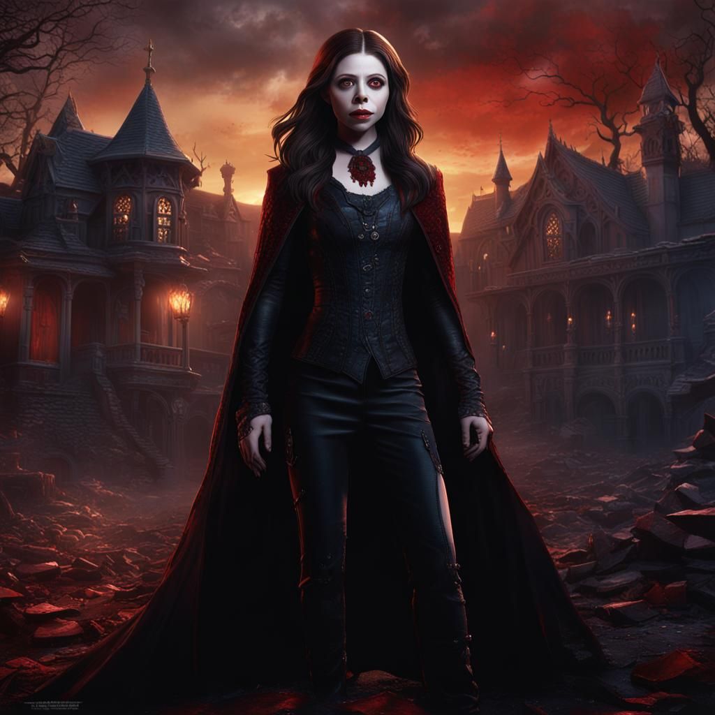Michelle Trachtenberg as Vampire in Detailed Matte Painting