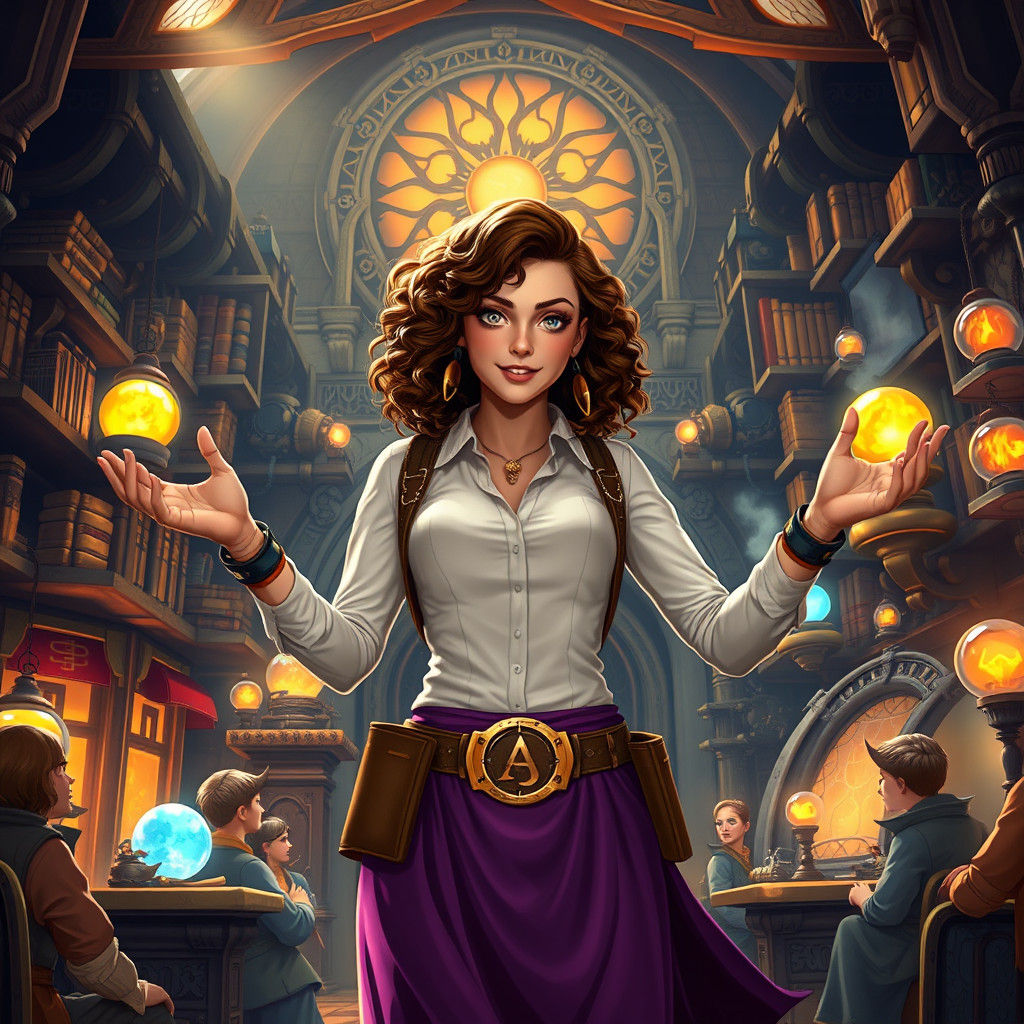 Enthusiastic Woman Leads Mystical Workshop Gathering