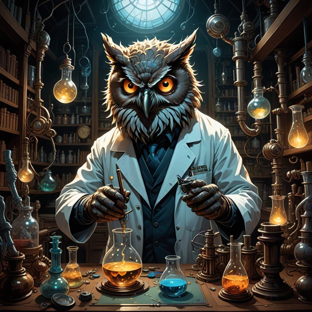 Owl Scientist Conjures Quasoar Monster in Moebius-Inspired L...