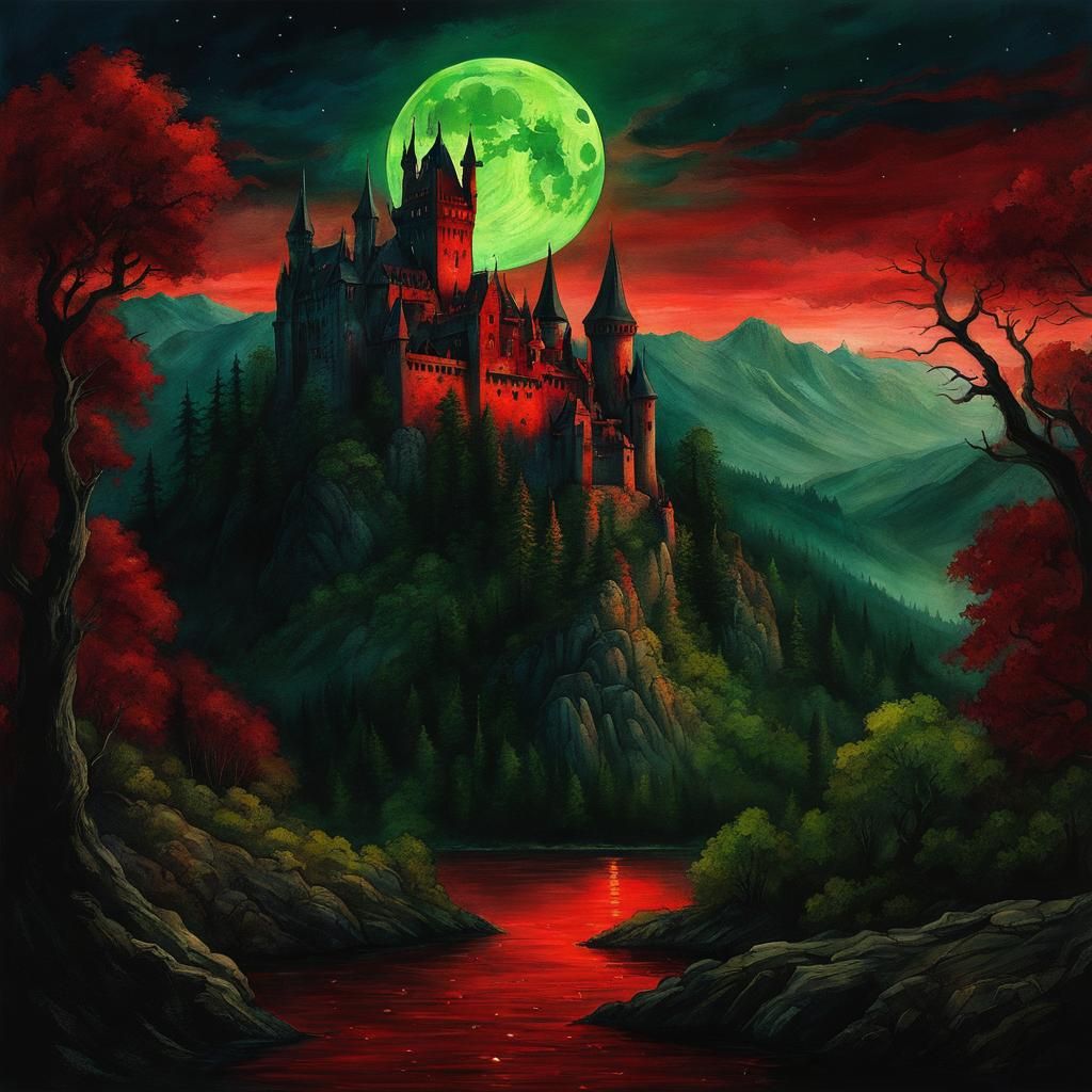 Dracula's Castle: Occult Landscape in Horror Illustration