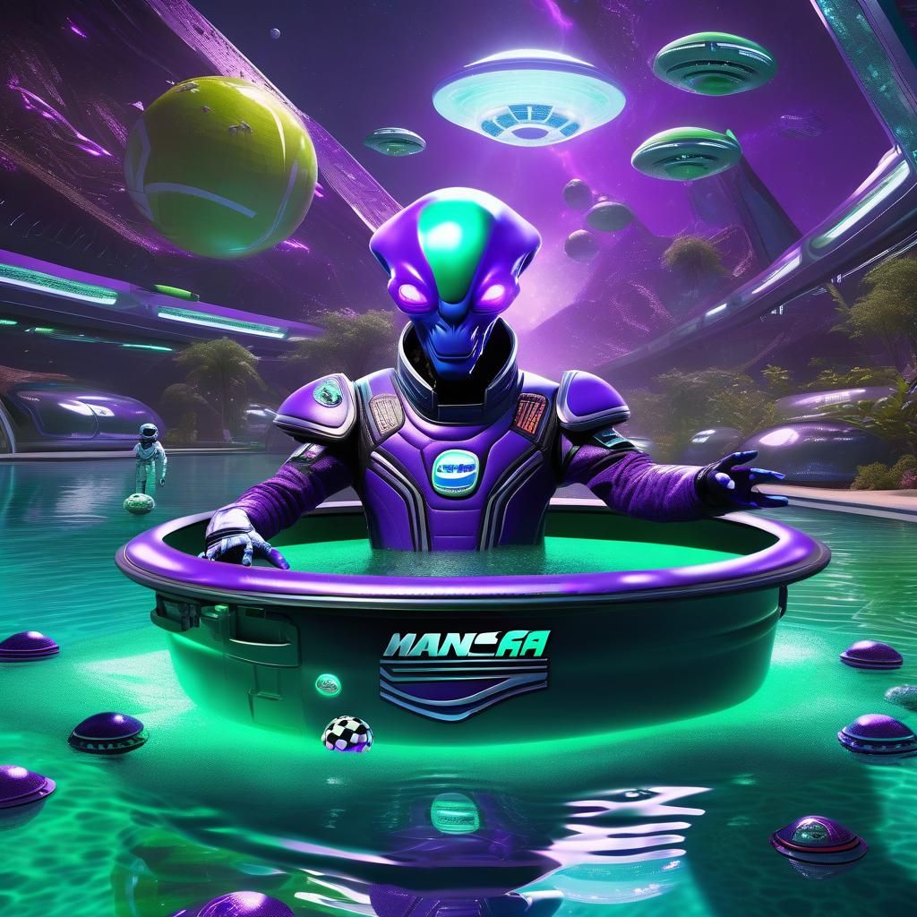 Telekinetic Alien Arena: Sci-Fi Matte Painting