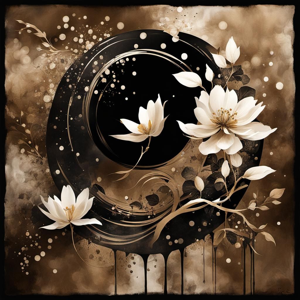 Sumi-e Portrait in 50s Style