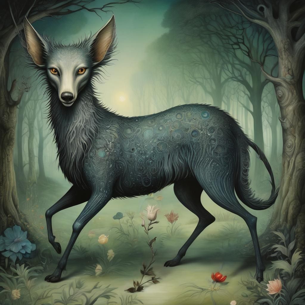 Ethereal Unknown Animal in a Surreal Style