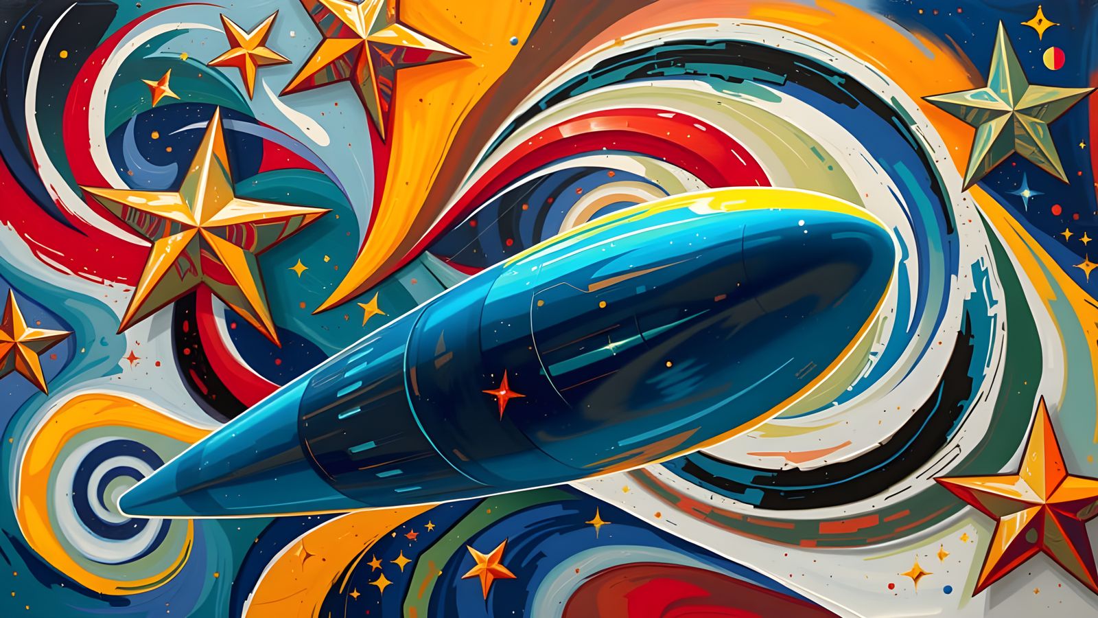 Vibrant Iridescent Cosmic Vortex