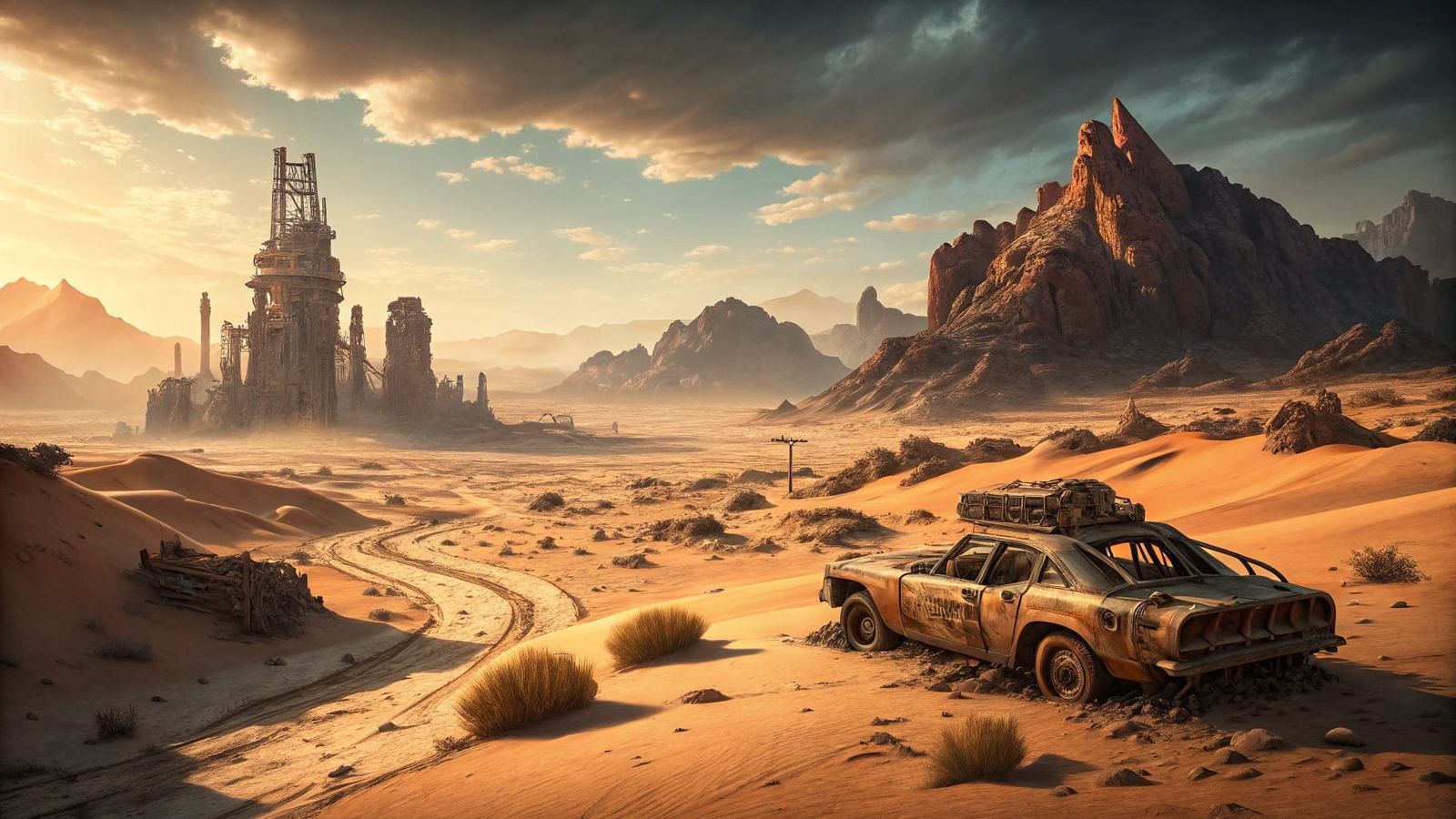 A scorched desert wasteland 2
