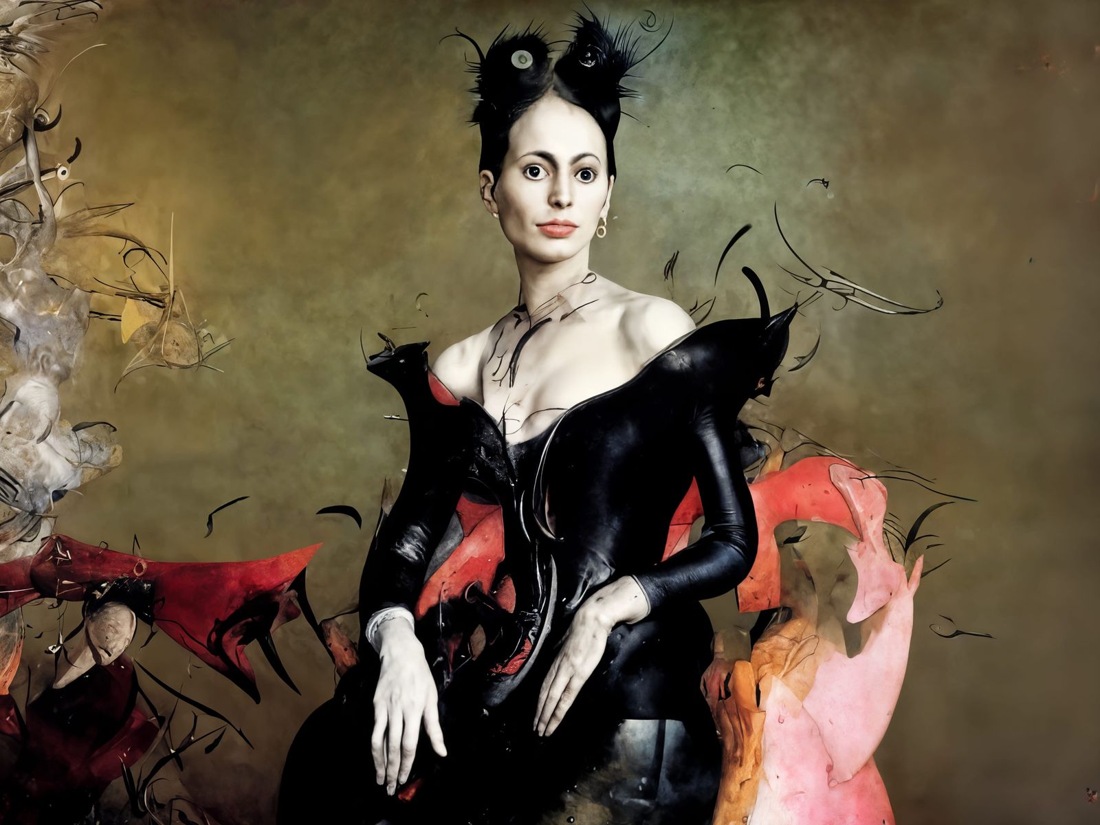 Derived from work with John Singer Sargent's  dramatic 'Portrait of Madame X'