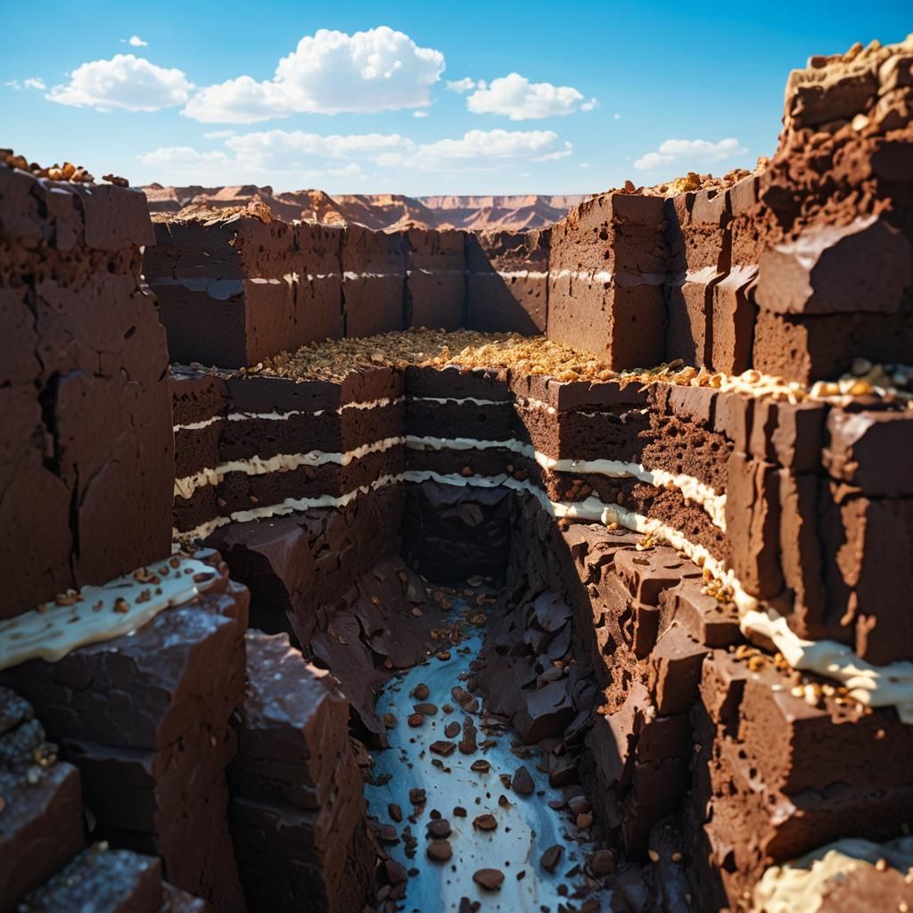Grand Canyon Brownie Cake: Delicious Landscape