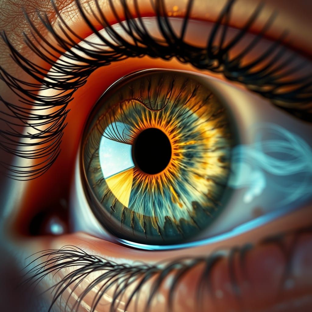 Macro Human Eye: Hyper-Realistic Digital Art