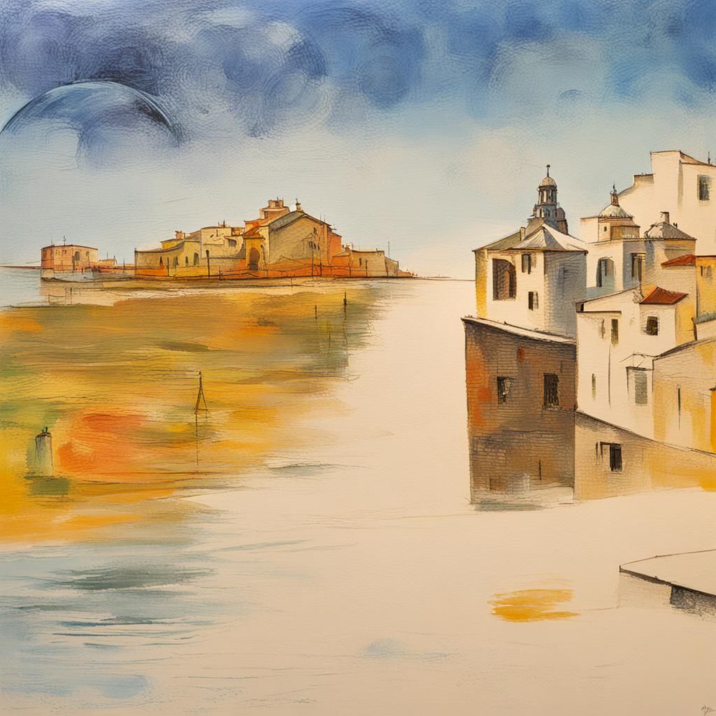 Luminous Portrait in Cubist Style