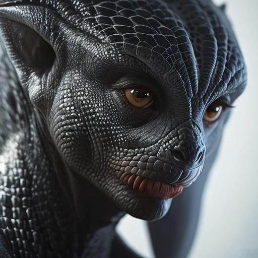 Hyperrealistic Reptile with Saturated Colors