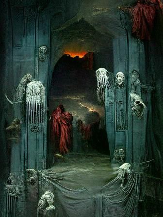 Gates of Hades in Dark Horror Style