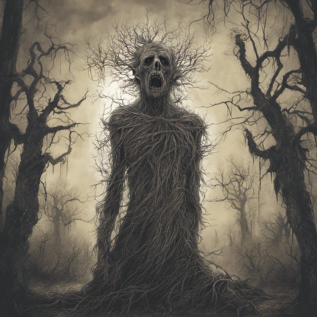 Horror Zombiecore Crying Willow Tree
