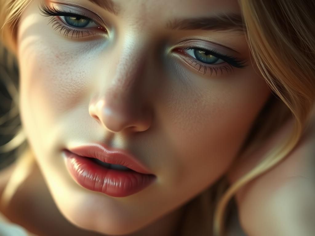 Elegant Woman Portrait in Art Nouveau Style