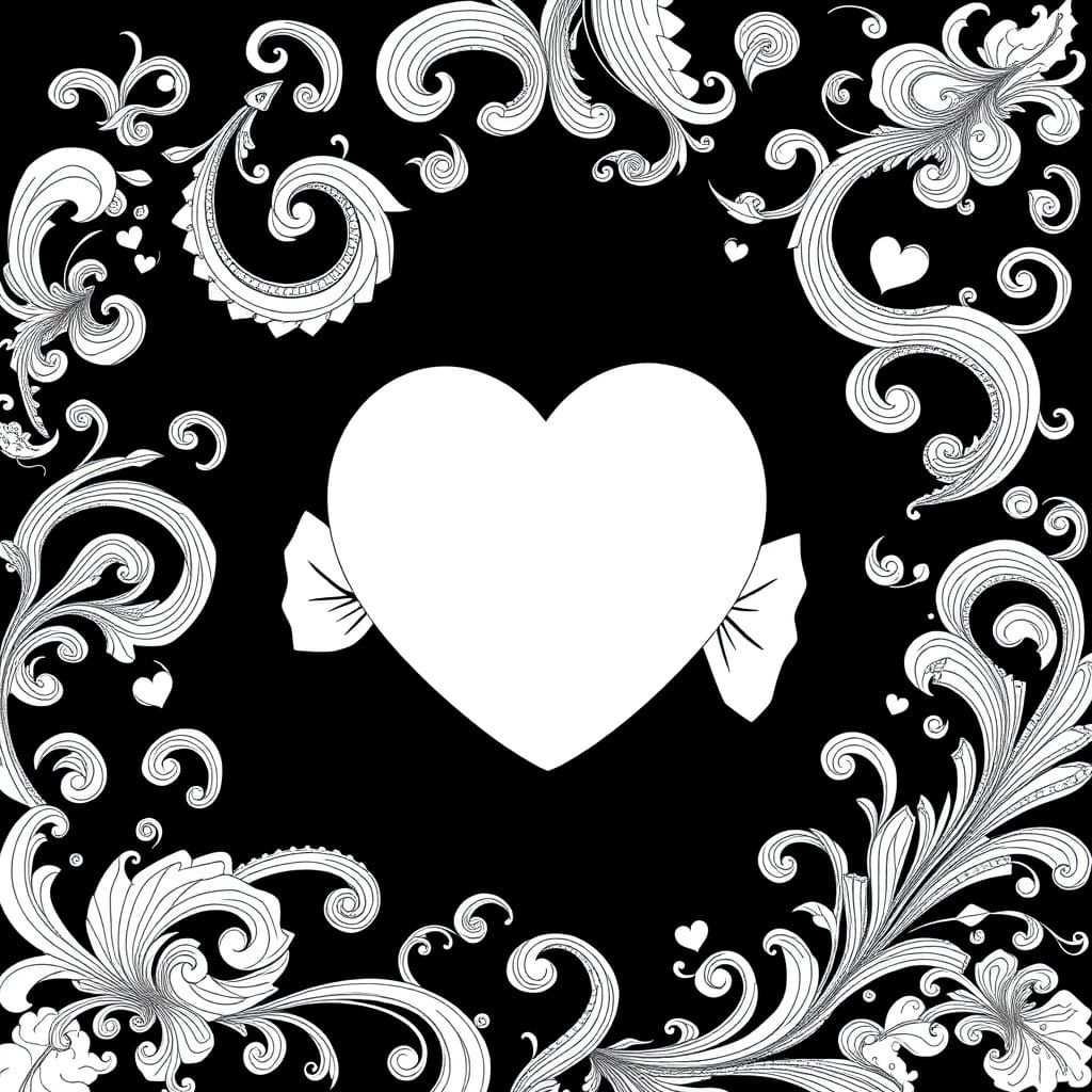 Candy Silhouettes in Whimsical Mathematical Art Style