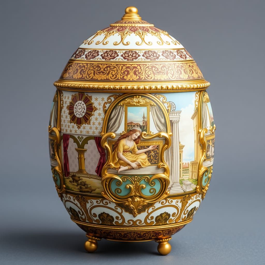 Fabergé Imperial Coronation Egg: Ornate Baroque Design