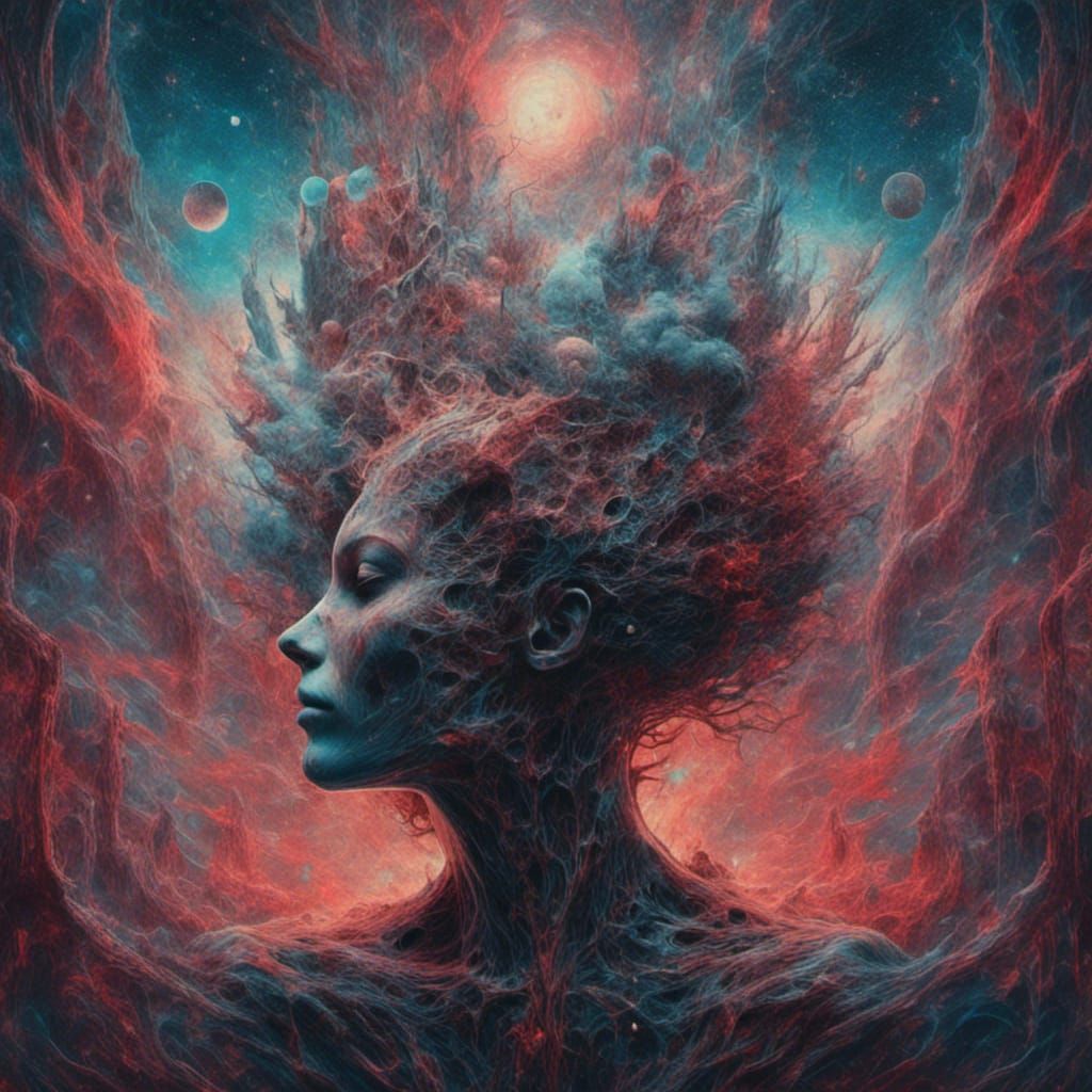 Holographic Astral Soul by Pablo Amaringo