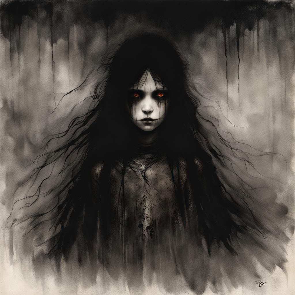 Grimdark Horror Art in a Grotesque Style