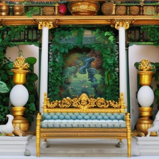 Ornate Zen Garden with Miraculous Water Fountain