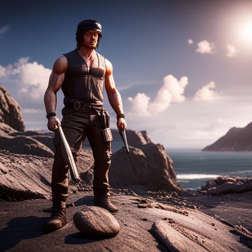 Rocky Meets Rambo: 3D Cinematic Render