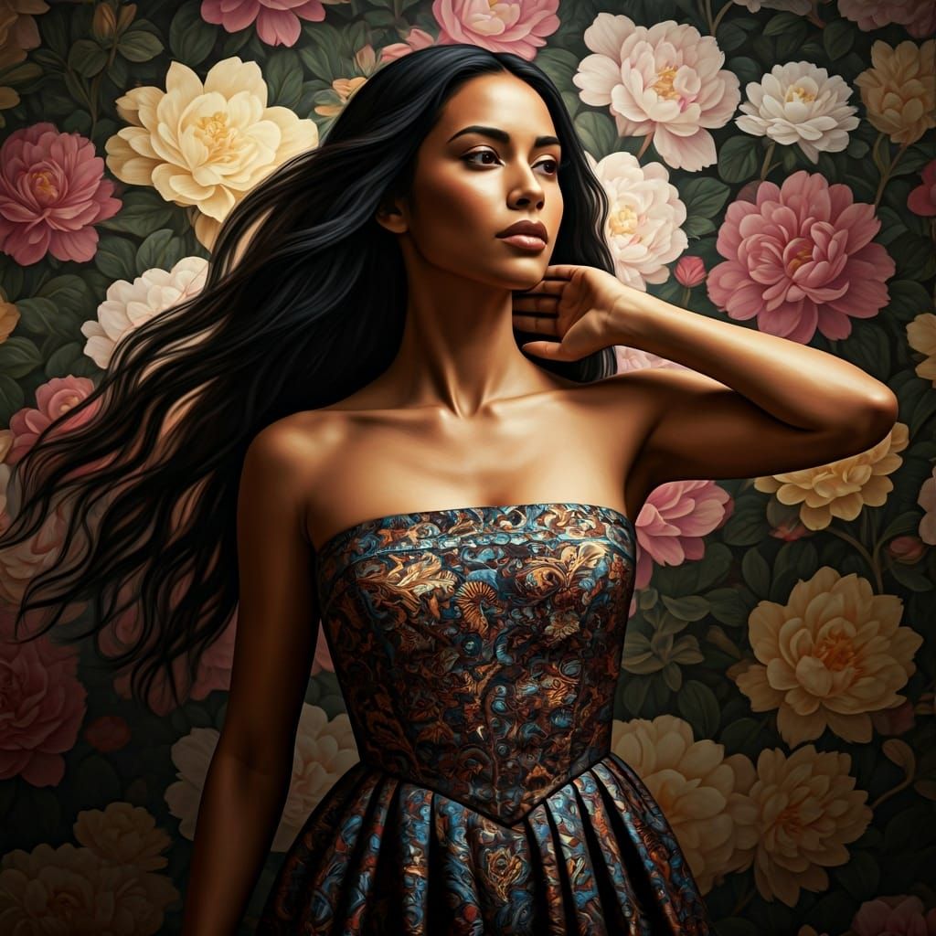 Cinematic Portrait of a Woman in Renaissance Gown