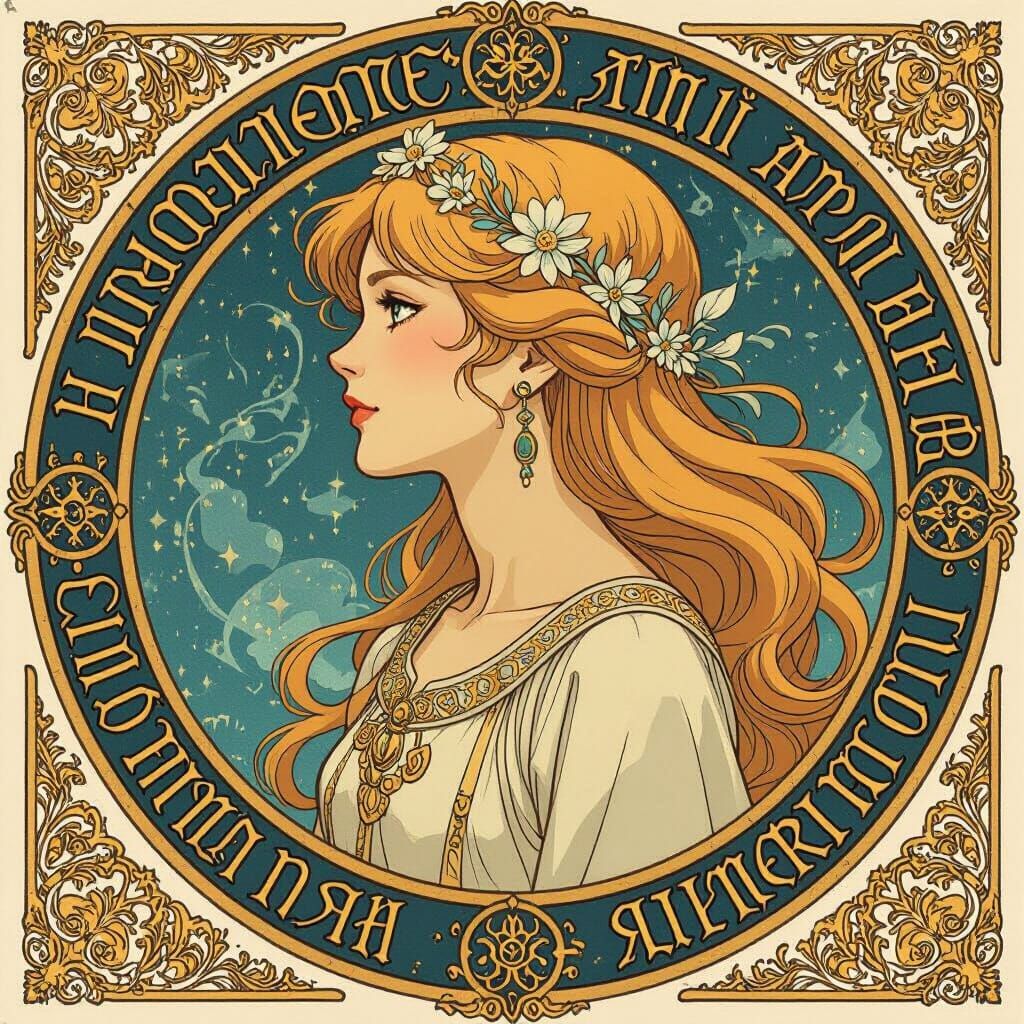 Magic Circles in Art Nouveau Style
