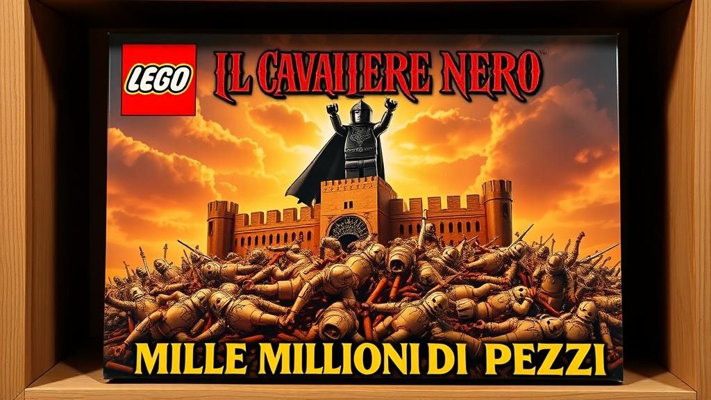 Medieval Lego Knight Box in Comic Book Style