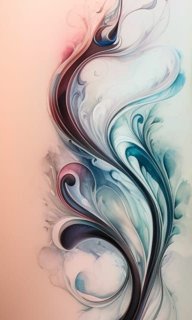 Roses in Light: Black Ink Flow Masterpiece