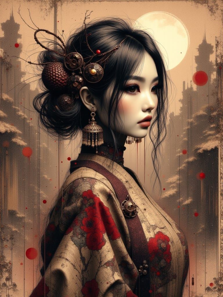 Muted Beauty: A Serene AI Art Creation