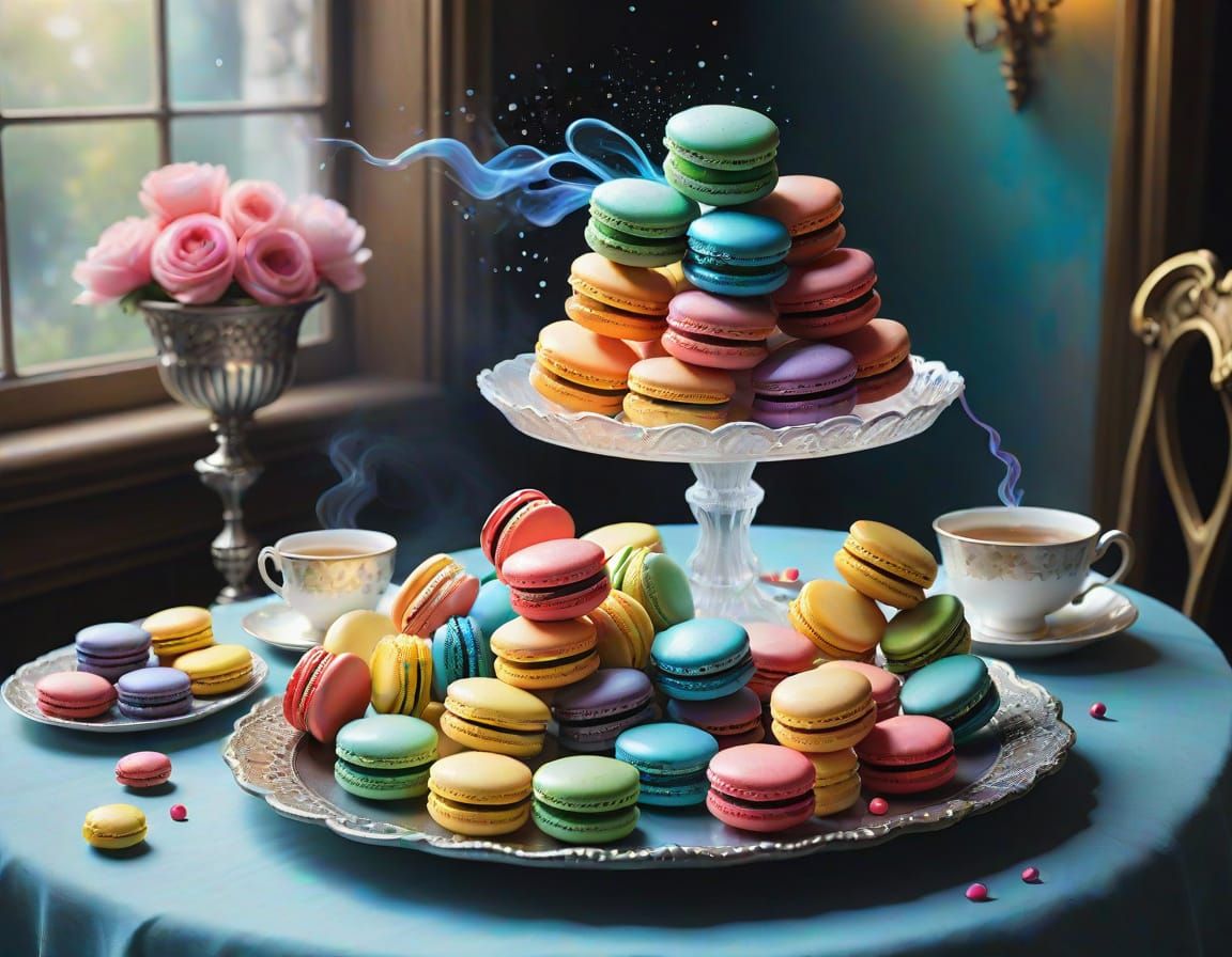 Magical Color-Shifting Macarons Tower
