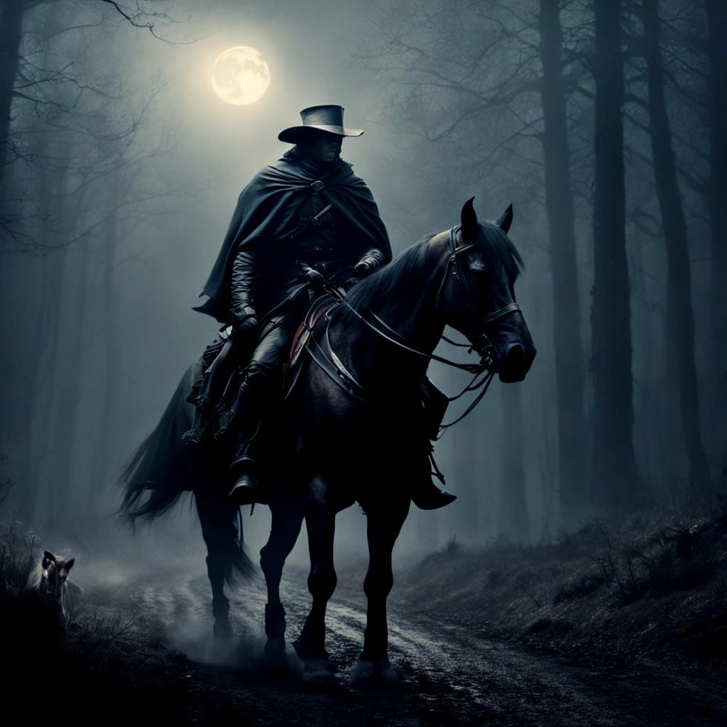 Mysterious Highwayman at Night