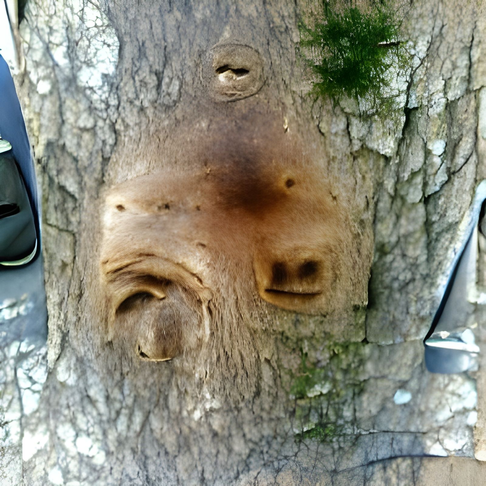 Tree with a Face Carving