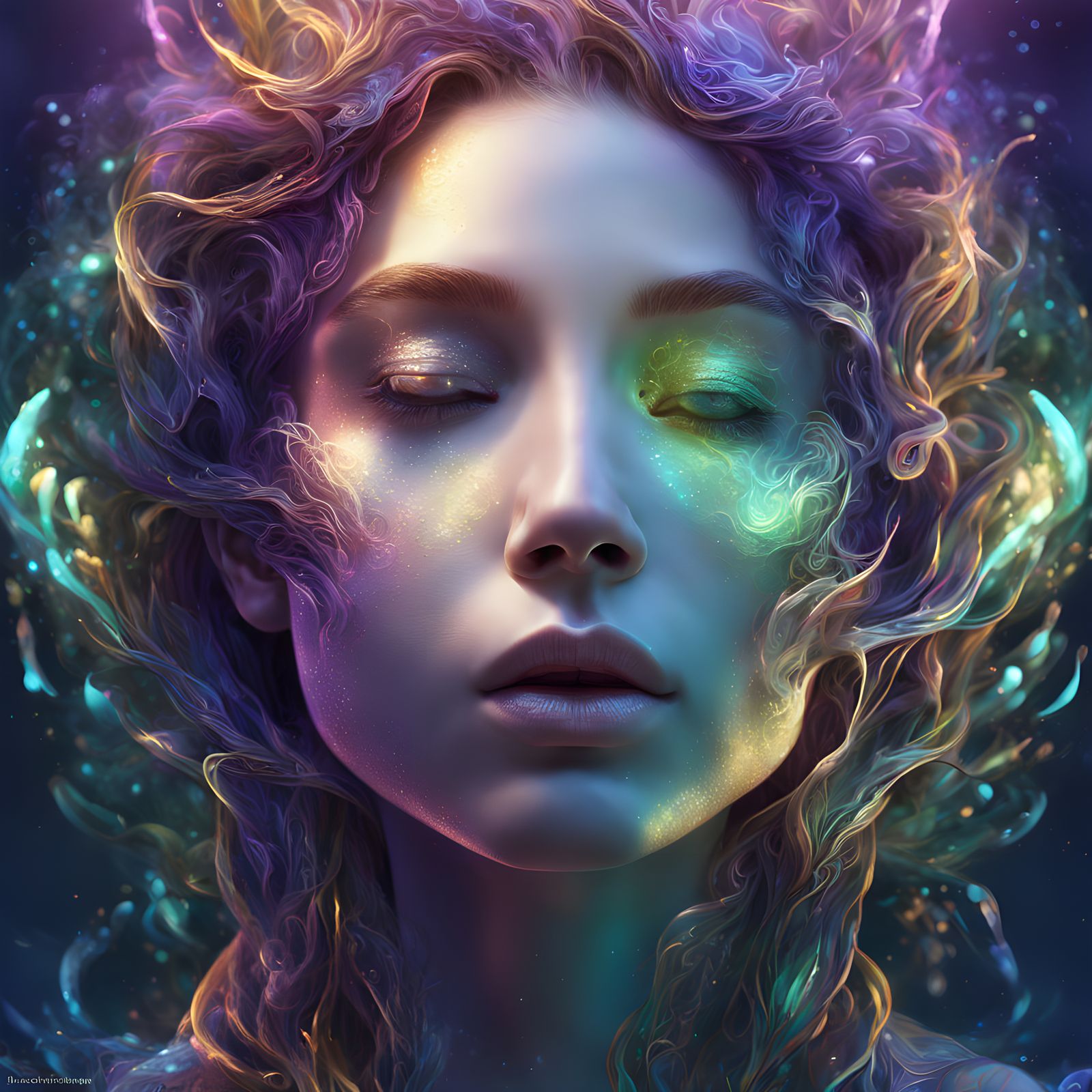 Celestial Serenity in Surreal Digital Art