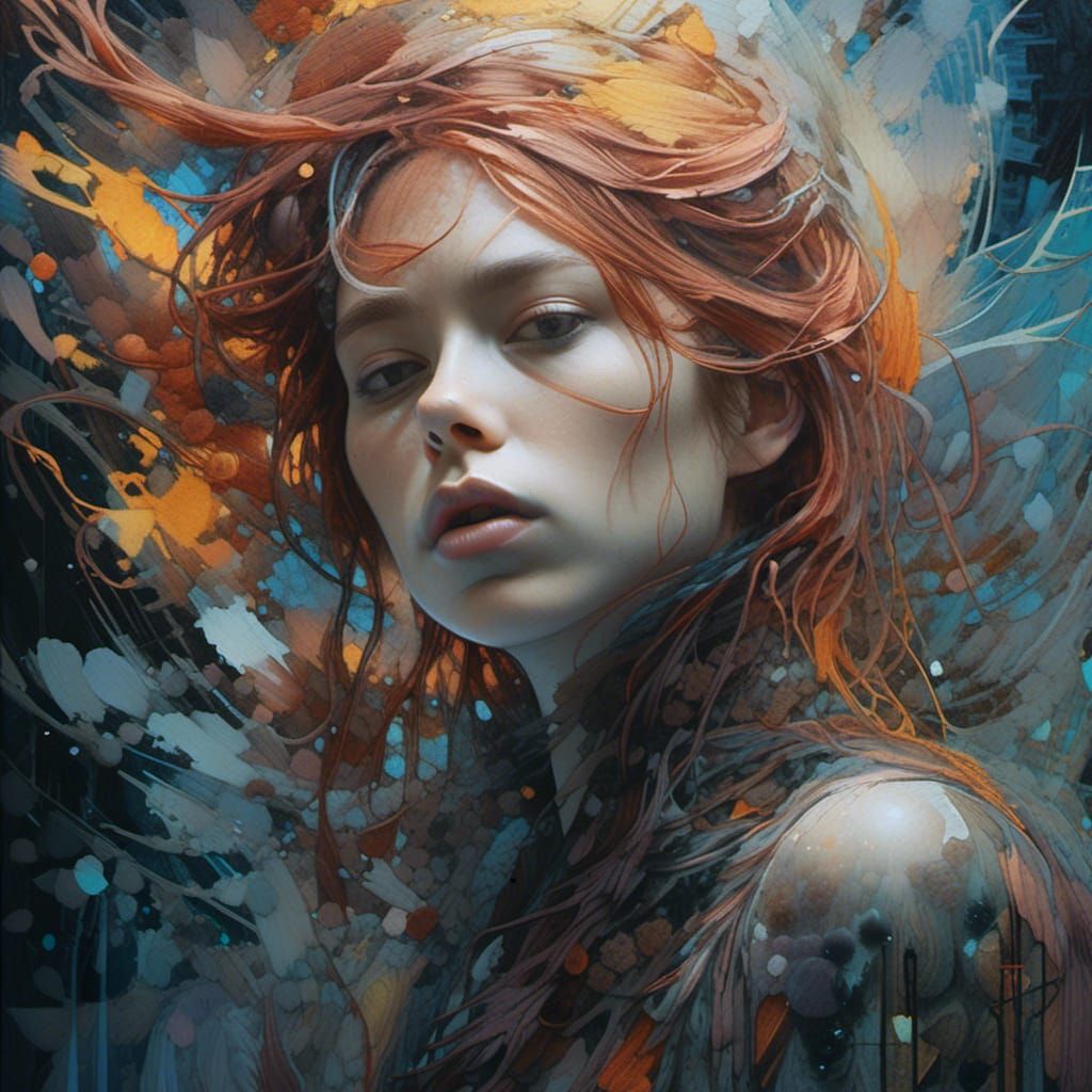 Cosmic Stained Glass in Hyper-Realistic Digital Art