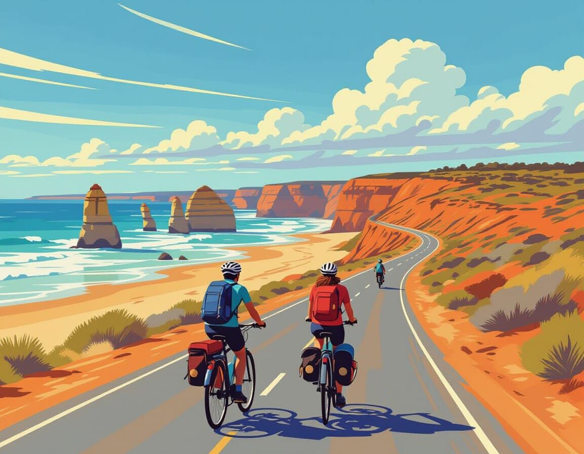 Australian Cycle Tour in Atmospheric Sci-Fi Style