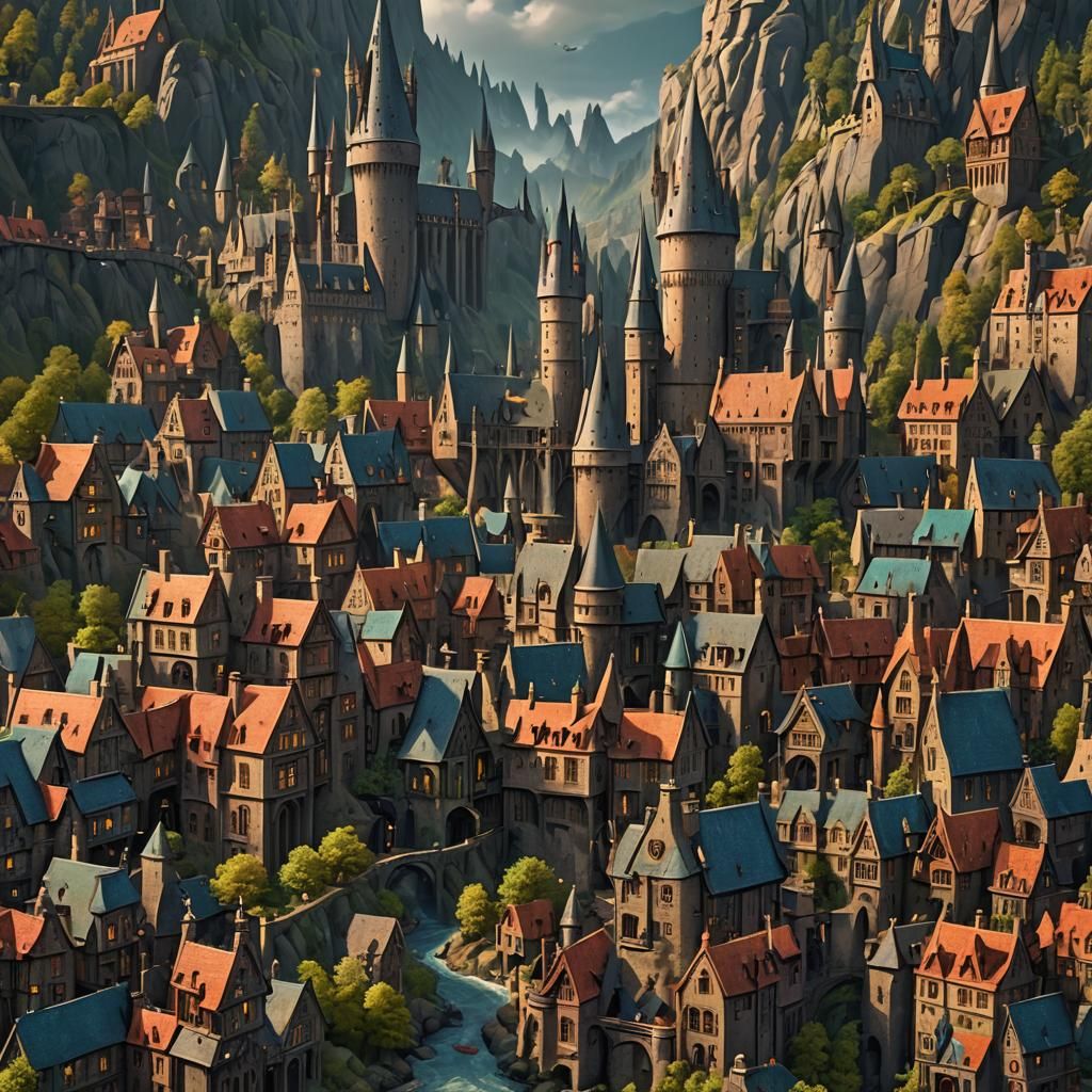 Fantastical Harry Potter Style City on Artstation