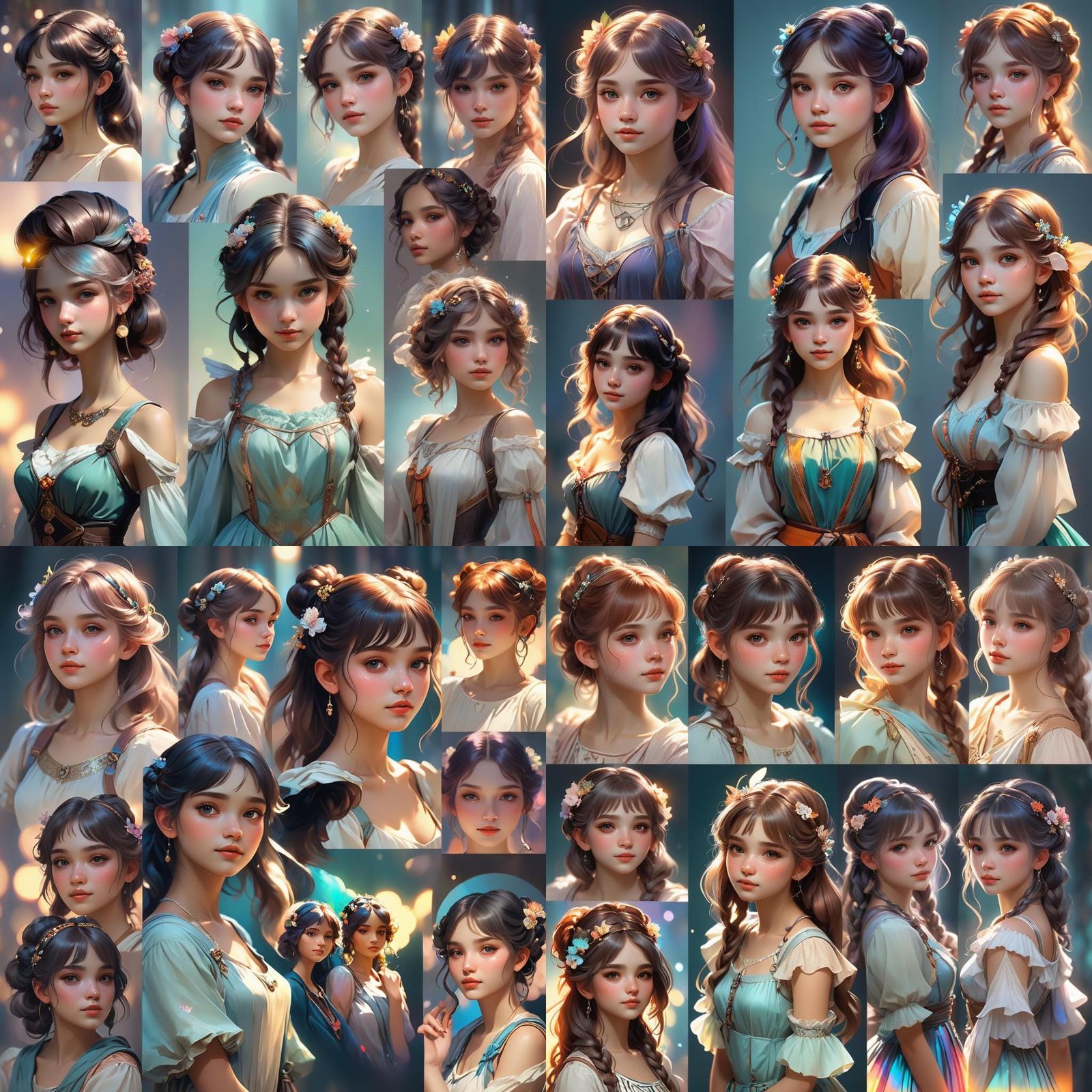 A Whimsical Fairycore Portrait of a Young Girl