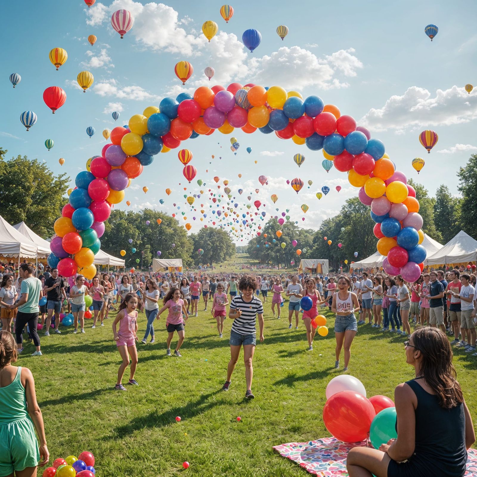 Balloon Challenge Event in Sunny Park