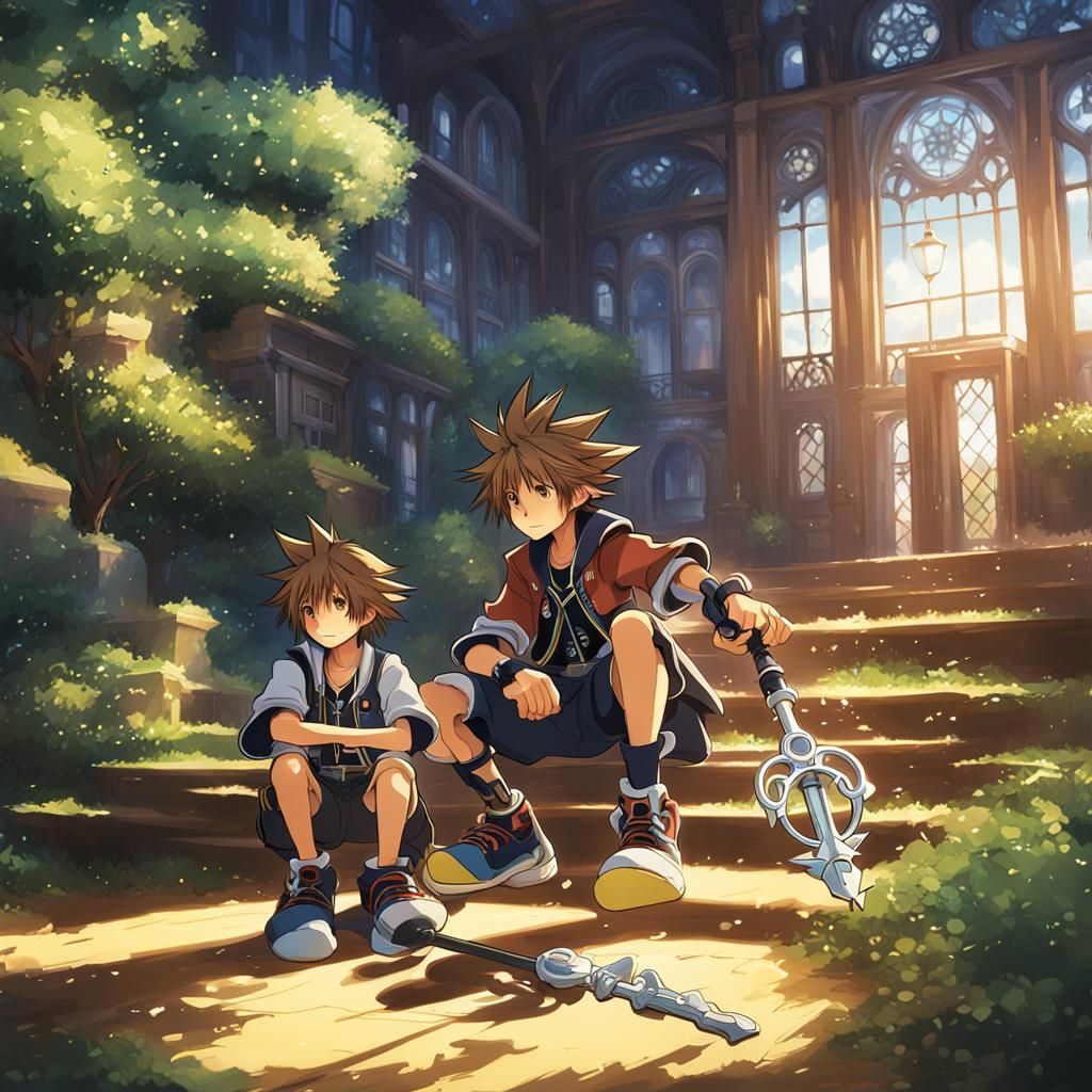 Kingdom Hearts Keyblade in Ghibli Anime Style