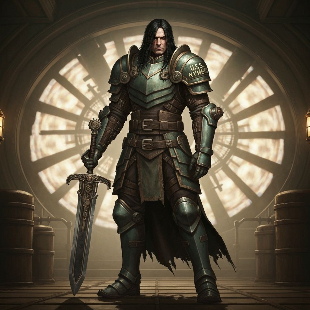Steampunk Warrior Varric on U.S.S. NYMERIS