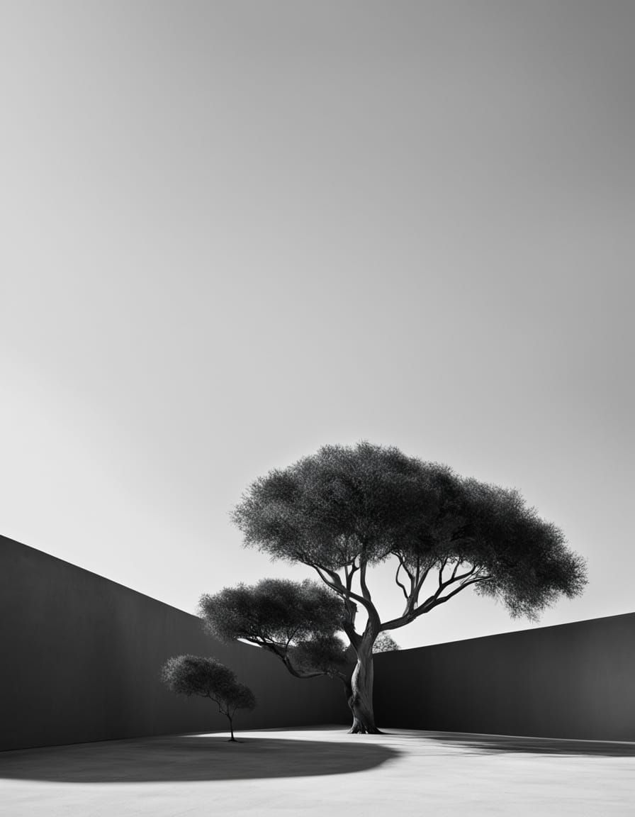 Abstract Black and White Image of Organic Forms in Flux