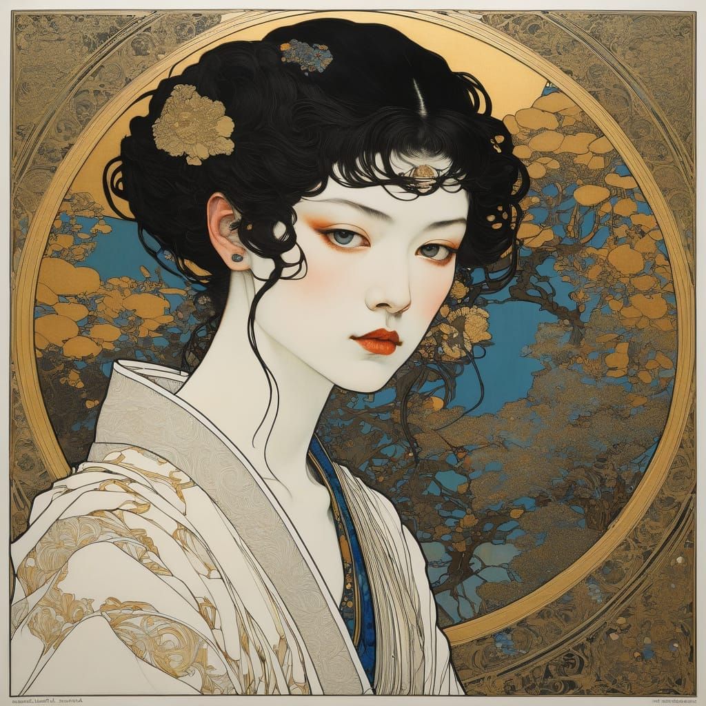 Mixed Martial Arts in Whimsical, Art Nouveau Style