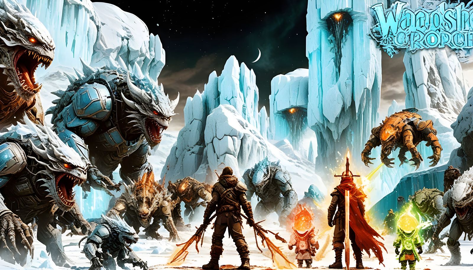 Epic Battle in Antarctica: Warriors Unleash Energy in Futuri...