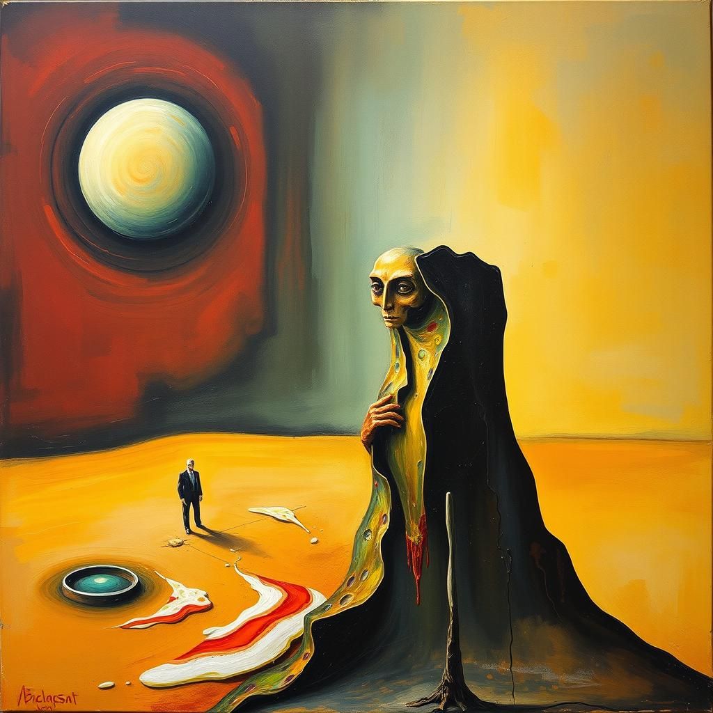 Surreal Melting Landscape in Salvador Dali Style