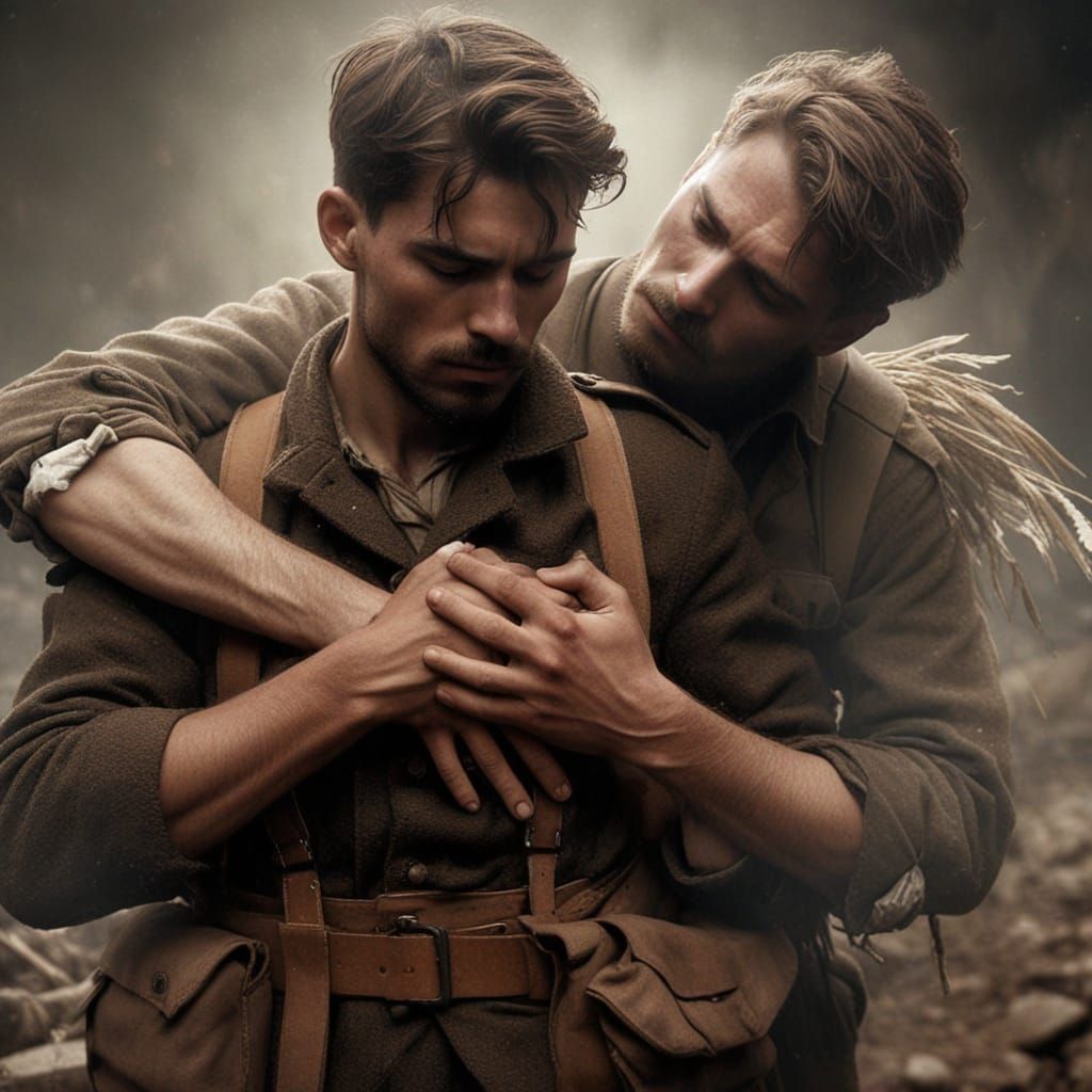 WWI Soldier Comforted by Departed Comrade's Spirit in Limina...