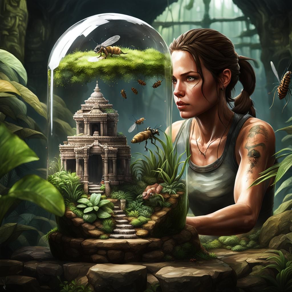 Lara Croft's Terrarium: A Jungle Miniature