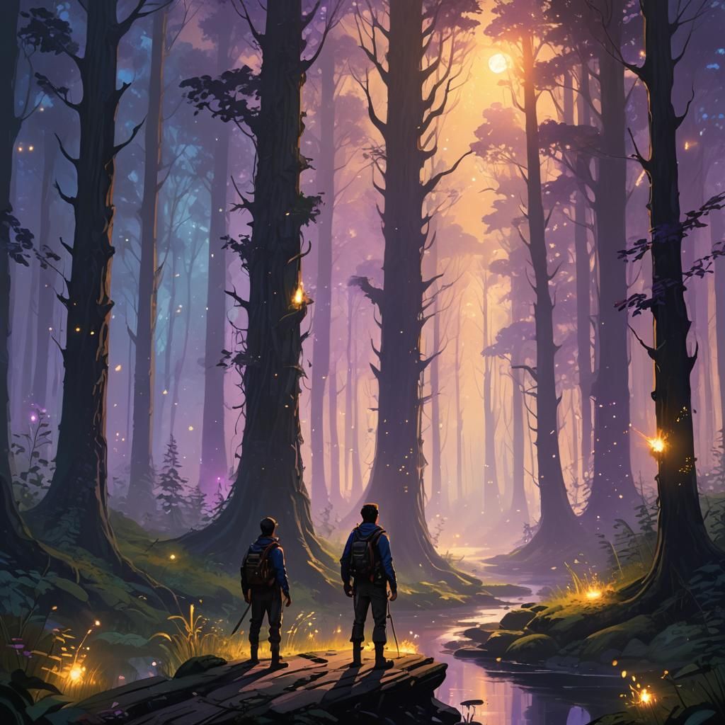 Mystical Forest Adventure: Fantasy Matte Painting