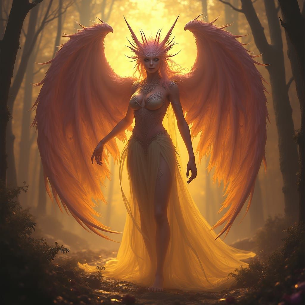 Ethereal Dark Fantasy Hybrid Revealed in Golden Light