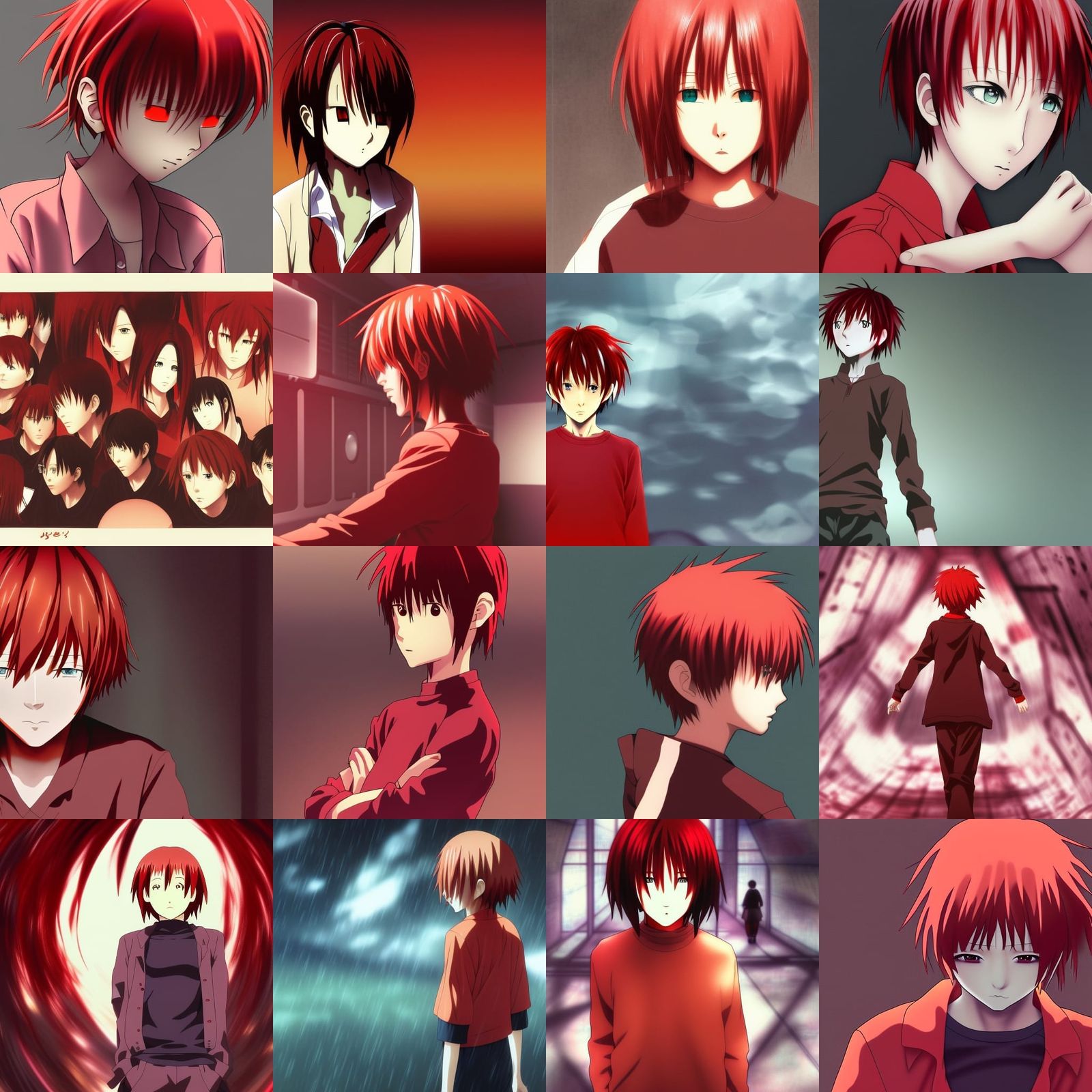 Anime Boy in Yoshitoshi Abe Style