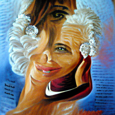 Colorful Acrylic Portrait of a Woman