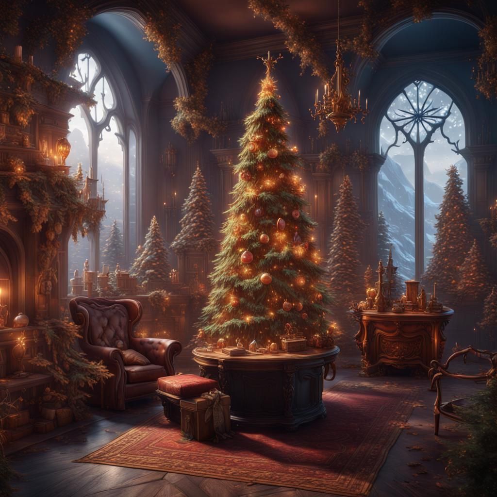 Fantastical Christmas Concept Art in Deep Color